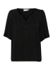 Kaffe Kurzarm-Bluse KAmona Loose fit in Black Deep