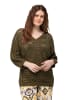 Ulla Popken Pullover in dunkles olive