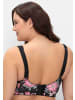 sheego BH ohne Bügel in schwarz-bedruckt