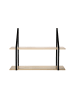 CALICOSY Wandregal und 2 Ebenen in Helles Holz - (W) 80  x (H) 60  x (L) 30  cm