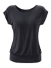 LASCANA Longshirt in schwarz