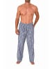 NORMANN Schlafanzug Pyjama Hose lang kariert Baumwolle - 79841 in grau