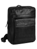 SPIKES & SPARROW Rucksack echt Leder in schwarz