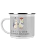 Mr. & Mrs. Panda Teetasse Hochzeitsfeier Abenteuer mit Spruch in Heather Grey