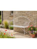 Beliani Gartenbank GUALEA in Weiß - (W) 130 x (H) 97 x (L) 61 cm