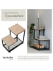 tectake Beistelltisch Halifax 60,5 x 35,5 x 60,5 cm, Industrial Holz hell, Eiche Sonoma