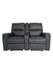 MCW 2er Kinosessel K17 mit Getränkehalter, Stoff/Textil dunkelgrau