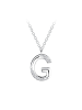 Alexander York Kette mit Buchstabenanhänger G in 925 Sterling Silber, 2-tlg. in silber