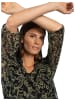 More & More Blusenshirt in twotone print soft moss green