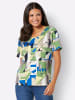 Sieh an! Rundhals-Shirt in marine-apfel-bedruckt