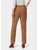 GOLDNER Kurzgröße:  Joggpants Freizeithose SARA, Veloursleder-Optik in camel