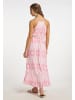 IZIA Damen Midikleid Mit Batikprint in Pink