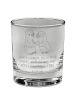 Mr. & Mrs. Panda Whiskey Glas Pinguine trösten mit Spruch in Transparent