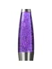 Licht-Erlebnisse Lavalampe EEK G in Glitter (Violett) Transparent Silber