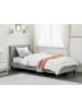 Beliani Einzelbett FITOU in Grau/Braun - (W) 100 x (H) 87 x (L) 214 cm
