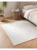 Beliani Kurzflor BORAH in Weiß - (W) 160 x (L) 160 cm