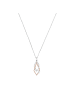 Amor Kette mit Anhänger Silber 925, rhodiniert+rosévergoldet in Bicolor
