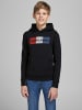 Jack & Jones Logo Hoodie Kapuzen Pullover Sweater JJECORP in Schwarz