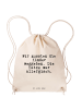 Mr. & Mrs. Panda Sportbeutel Wir mussten die Kinder... mit Spruch in Creme