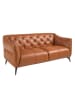Angel Cerdá Chester-Sofa 6168 in Braun / Stahl