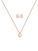 Elli Schmuckset 925 Sterling Silber Tropfen in Rosegold