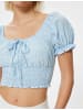 KOTON Bluse in Marineblau Gemustert