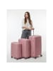 Franky London 4 Rollen Kofferset 3-teilig mit Dehnfalte rose