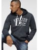 H.I.S. Kapuzensweatshirt in marine-meliert