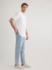 Mavi Jeans T-Shirt mit Rundhalsausschnitt und Logo Stickerei in Weiß-3