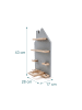 relaxdays Toniebox Regal "Haus" in Grau - (B)28 x (H)43 x (T)17 cm