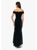 Adrianna Papell Langes Abendkleid Velvet Off The Shoulder Gown in Hunter