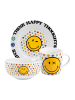 United Labels 3-teiliges Frühstücksset Smileyworld Teller, Schale und Tasse in Mehrfarbig