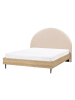 Beliani 2-tlg Doppelbett MILLAY in Beige/Schwarz/Braun