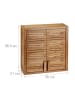 relaxdays Wandschrank in Natur - (B)56 x (H)56,5 x (T)21 cm