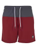 Urban Classics Urban Classics Herren Block Swim Shorts in brickred/darkshadow