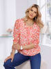 Sieh an! 3/4-Arm-Bluse in ecru-grapefruit-bedruckt