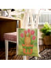 Mr. & Mrs. Panda ToteBag Hase Tulpen Design ohne Spruch in Weiß