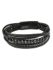 Adeliás Herren Armband – Lederarmband aus Leder 23 cm in schwarz
