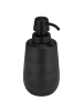 Wenko Seifenspender aus Keramik NERNO, 490 ml in Schwarz, (B) 8 x (H) 18,5 x (L) 8 cm