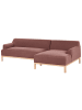 Beliani Ecksofa SOSJO in Rot/Braun - (W) 251 x (H) 74 x (L) 132 cm