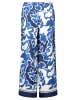 BETTY & CO Schlupfhose mit Print in Weiß/Dunkelblau