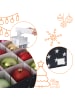relaxdays Weihnachtskugel-Aufbewahrungsbox "Sterne" in Grau - (B)42,5 x (H)26,5 x (T)26 cm