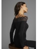 Laura Scott Spitzenshirt in schwarz