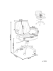 Beliani Bürostuhl BERNE in Rosa/Schwarz - (W) 60 x (H) 80 x (L) 60 cm
