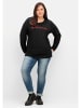 sheego Sweatshirt in schwarz