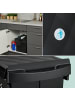 relaxdays Einbaumülleimer in Schwarz - 2x 20 l