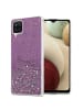 cadorabo Hülle für Samsung Galaxy A12 / M12 Glitter in Lila mit Glitter