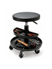 relaxdays Werkstatthocker in Schwarz - (H)42-56 x ø38 cm