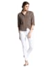 PETER HAHN Bluse Blouse in taupe-mela