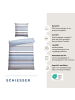 Schiesser Baumwollsatin-Bettwäsche-Set Hoops in Blau